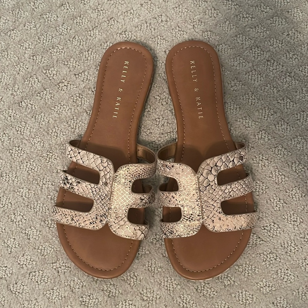 Kelly & Kate Snakeskin Sandals